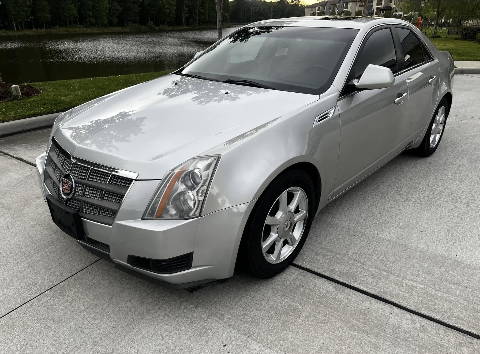 2008 Cadillac CTS, silver exterior, front driver-side view